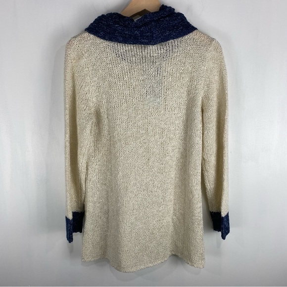 River Crochet Knit Colorblock Cowlneck Pullover Sweater Shirt Top Size XS (NWT) - Picture 5 of 5